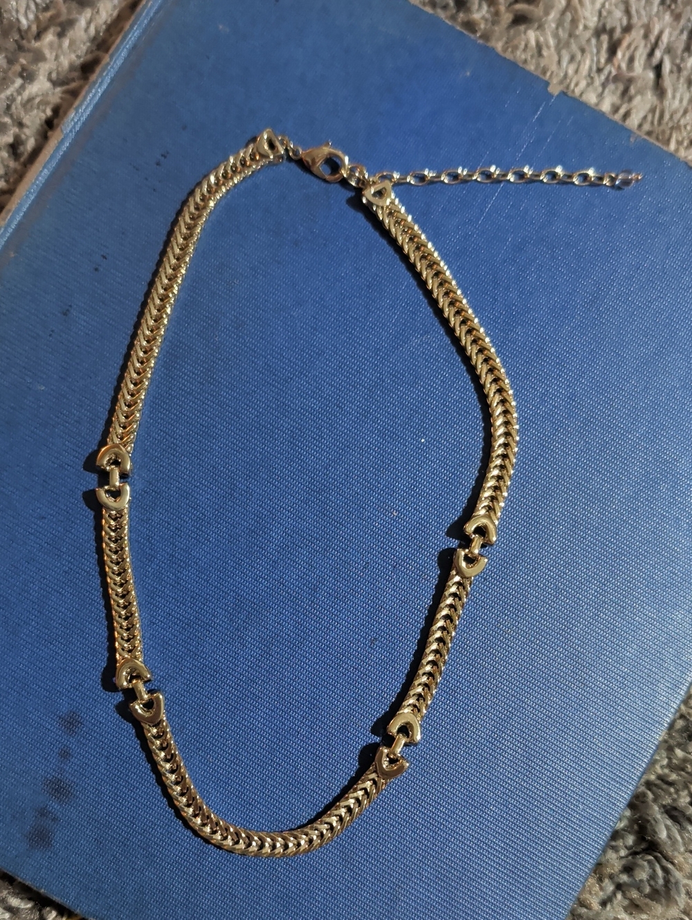 Gold-Tone Herringbone Chain Necklace - Elegant Women’s Jewelry